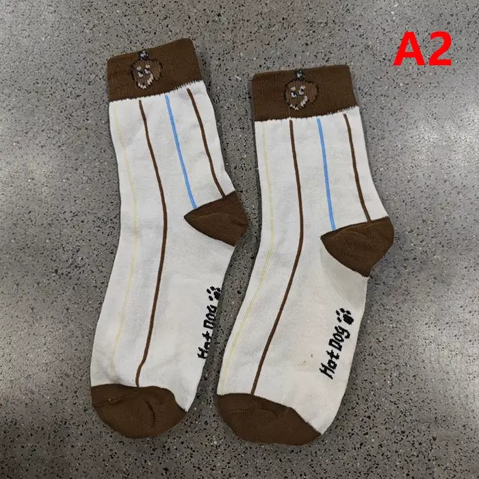 1 paire drôle teckel Animal coton chaussettes saucisse chien dessin animé impression chaussettes aut