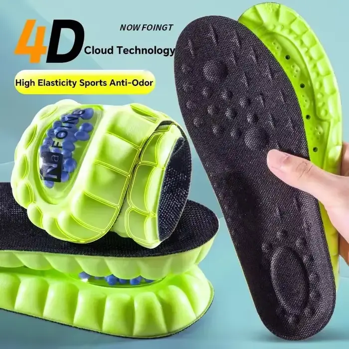 Semelles intérieures 4D Cloud pour chaussures de sport, coussin d'air en PU, absorption des chocs do