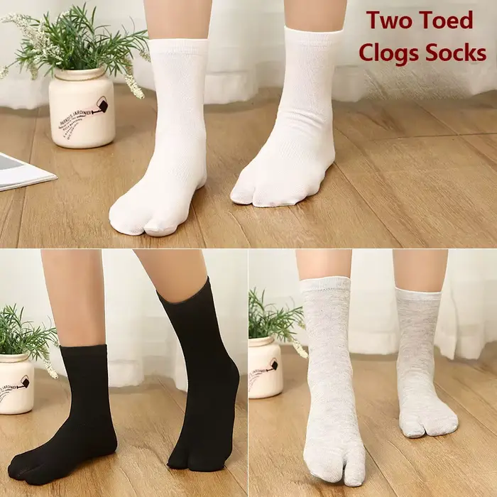 Chaussettes sabots japonais en coton pour hommes et femmes