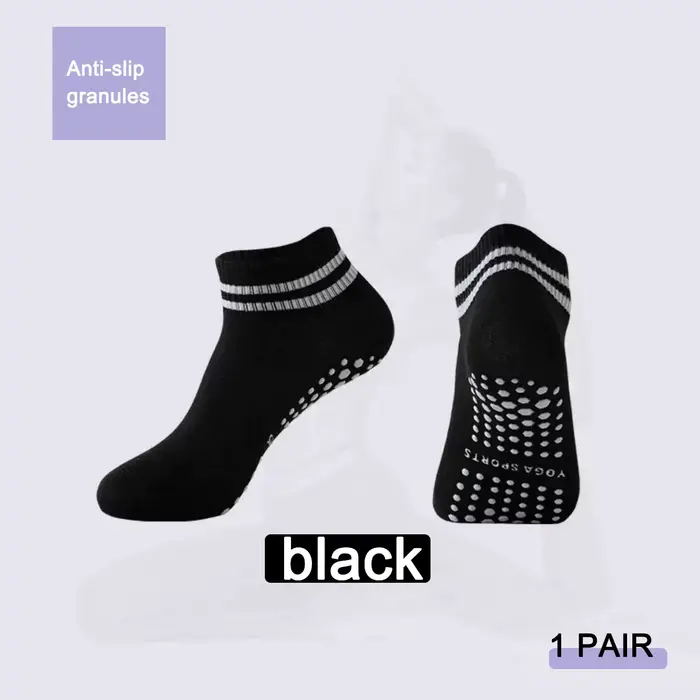 Chaussettes de yoga et de pilates antidérapantes pour femmes, chaussettes de sol antidérapantes à do