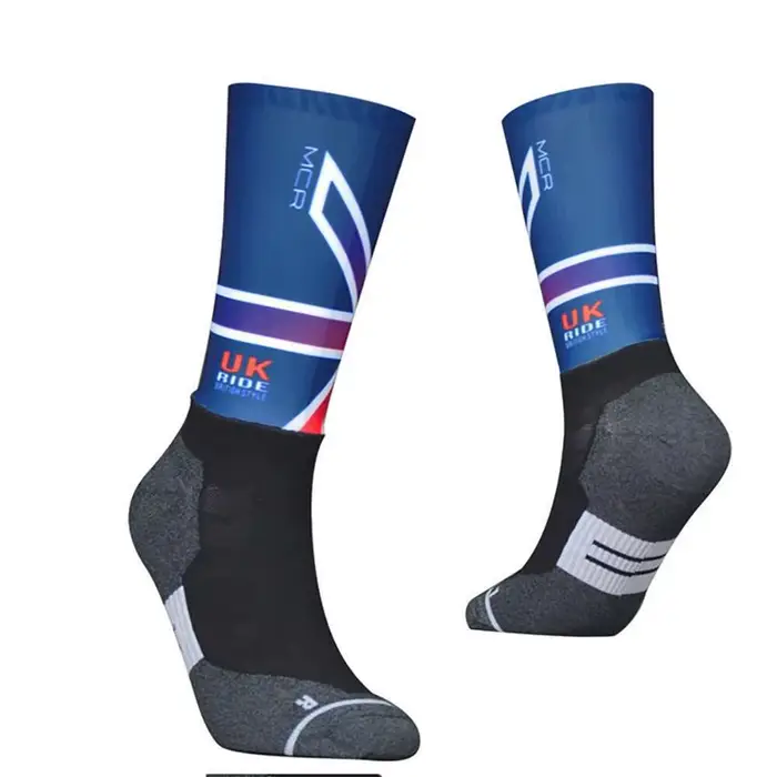 Chaussettes de vélo professionnelles antidérapantes, chaussettes de Sport à Compression pour hommes 