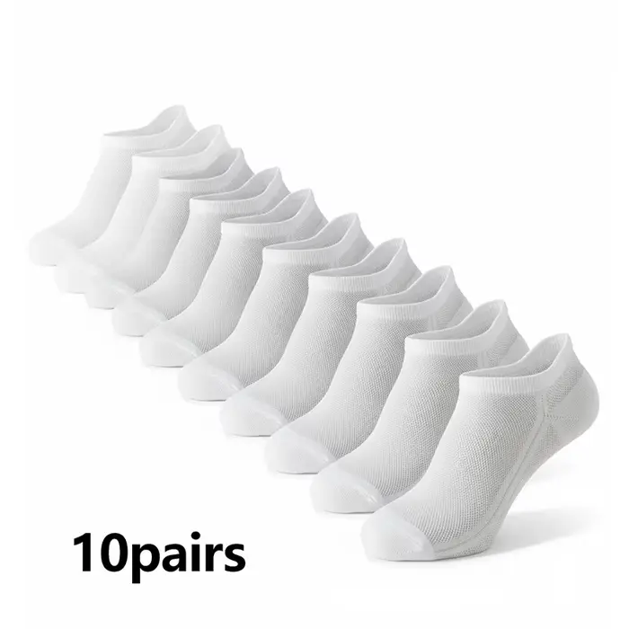 10/20 paires de chaussettes de cheville pour hommes, chaussettes de sport en maille respirante, chau