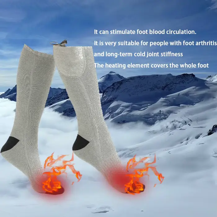 1 paire de chaussettes chauffantes d'hiver