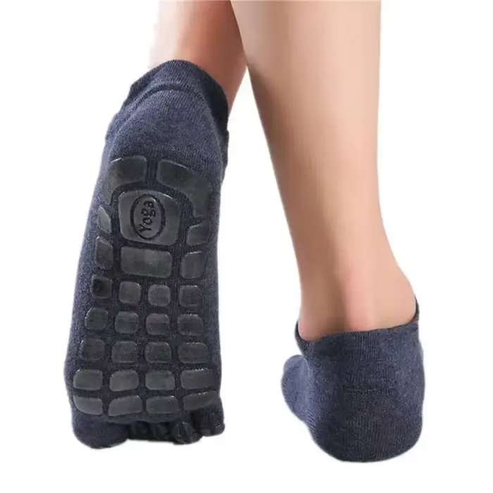 Chaussettes épaisses à cinq doigts pour hommes, chaudes, antidérapantes, pour Fitness, pantoufles ba
