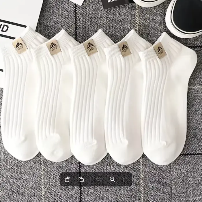 5 paires de chaussettes basses confortables et respirantes pour hommes - Chaussettes courtes douces 