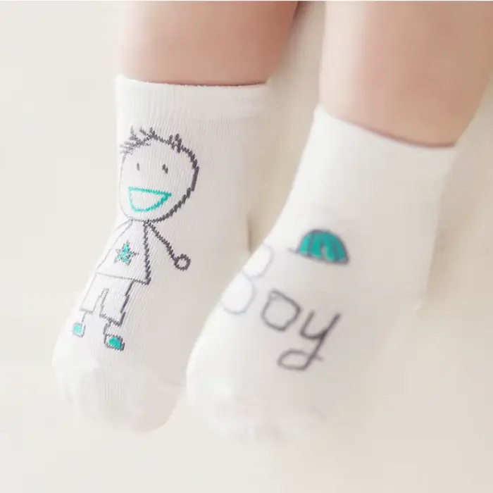 Chaussettes Asymétriques en Coton pour Nouveau-Né Garçon et Fille, Anti-alde, Mignonnes, Printemps É