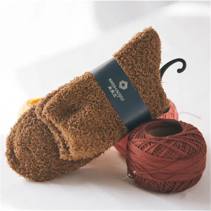 Chaussettes chaudes et moelleuses pour hommes, chaussettes d'hiver douces et élastiques en velours d