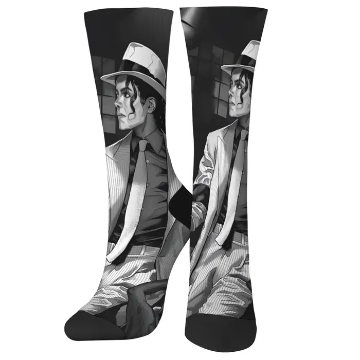 MJ style pop danse idole hommes chaussettes Harajuku style rétro décontracté mode bande dessinée cha