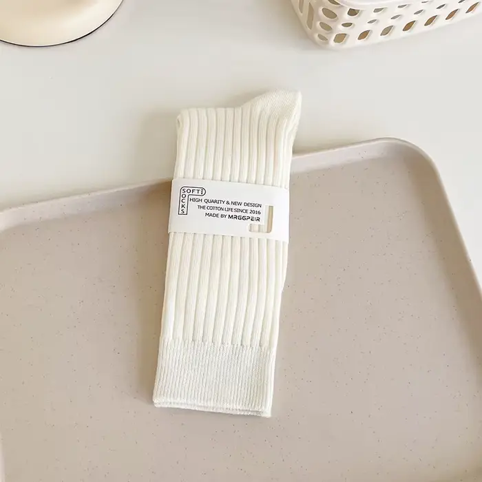 Chaussettes pour femmes Sweet Dopamine pour filles, chaussettes mi-tube japonaises de couleur unie, 