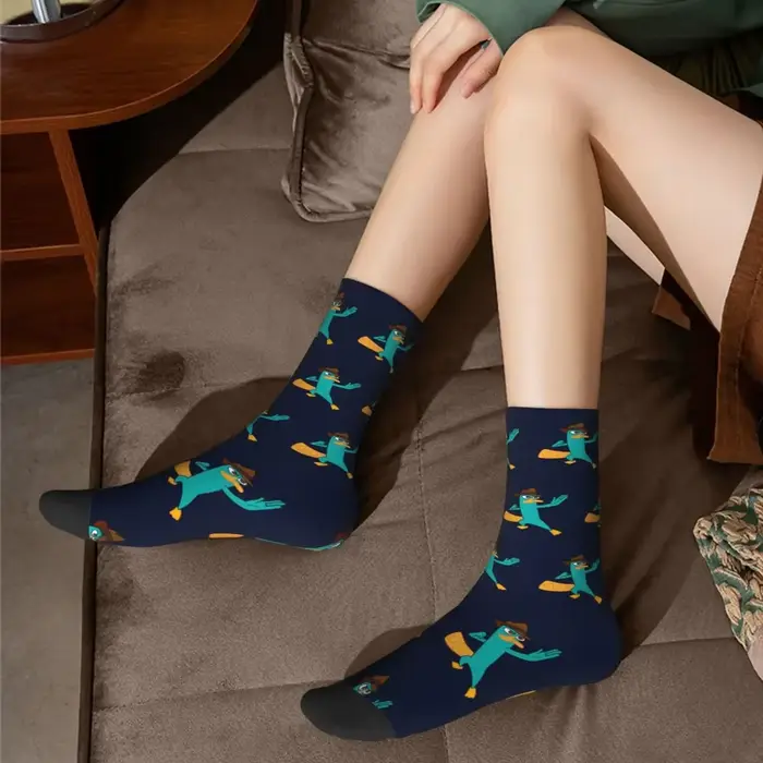 Perry The Platypus chaussettes Harajuku bas de haute qualité toutes saisons