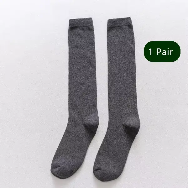 Chaussettes longues en coton pour hommes, hautes, solides, douces, élastiques, robe de soirée, bas f