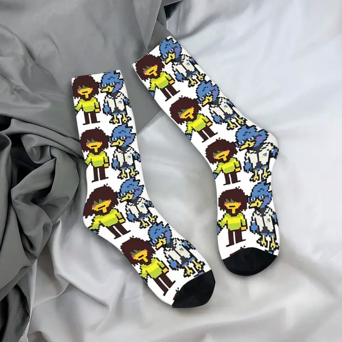 Berdly et Kris chaussettes Deltarune bas modernes femmes hommes doux respirant chaussettes d'extérie
