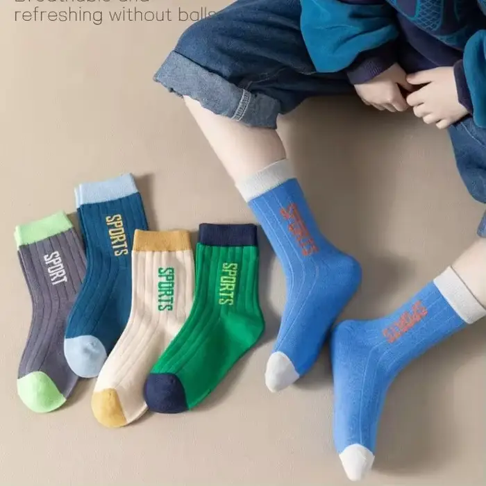 5 paires de chaussettes en coton pour garçons