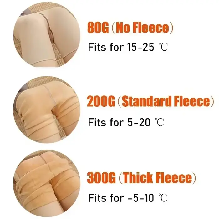 Collants thermiques doublés polaire femme