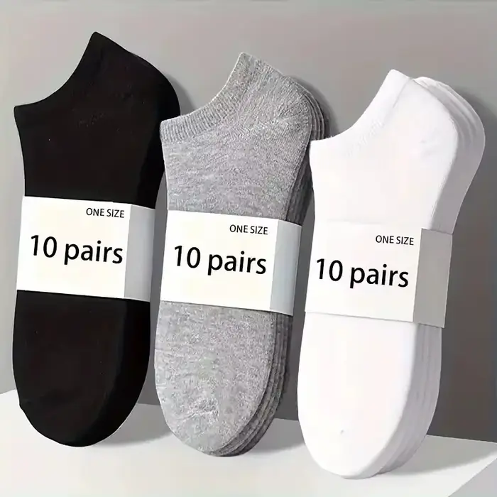 5/10/20/30 paires de chaussettes basses pour femmes