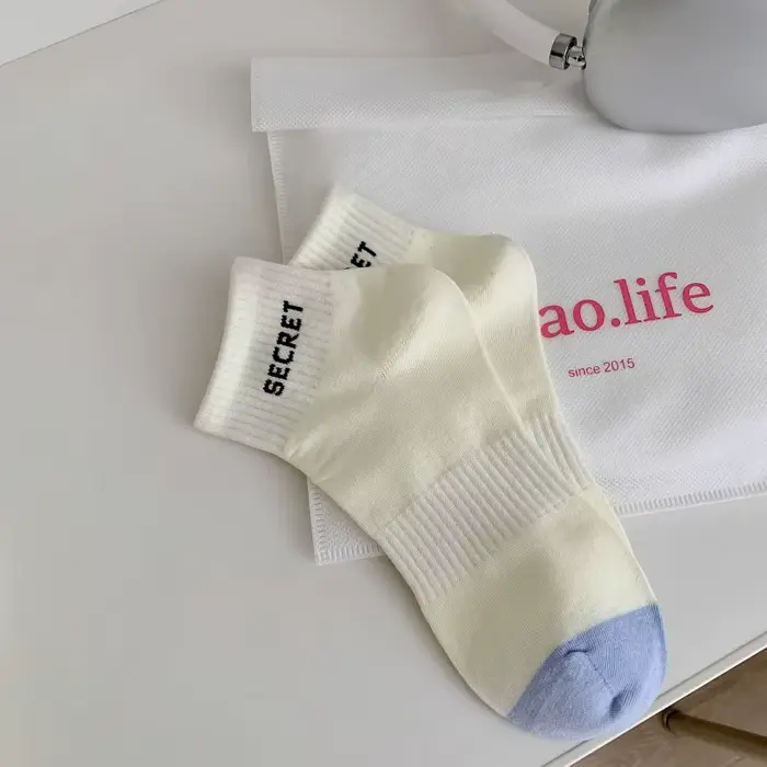 Chaussettes de dehors en Coton à Baril Bas pour Femme, Légères, Courtes, Respirantes, Douces pour la