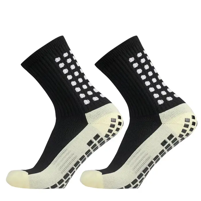 1/4 paires anti-dérapant Football femmes hommes Sport de plein air Grip Football Yoga chaussettes
