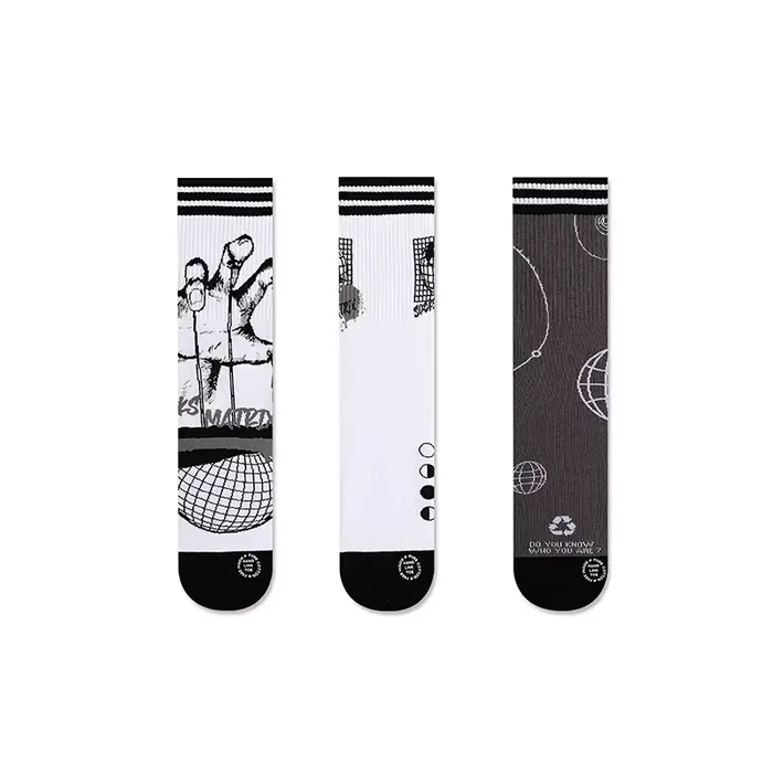 【Hand of God】 3 paires/lot chaussettes pour hommes chaussettes en coton polyvalentes à la mode chaus