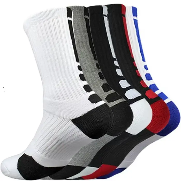 Ensemble de chaussettes de sport en coton avec éponge amortissante pour hommes et femmes