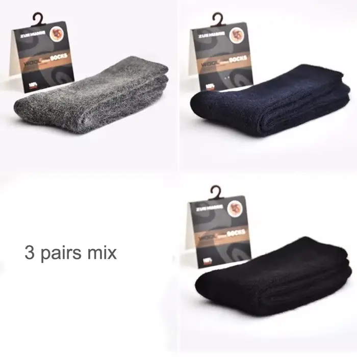 Nouveau Chaussettes en laine mérinos Super épaisses de haute qualité 3 paires/lot chaussettes d'hive