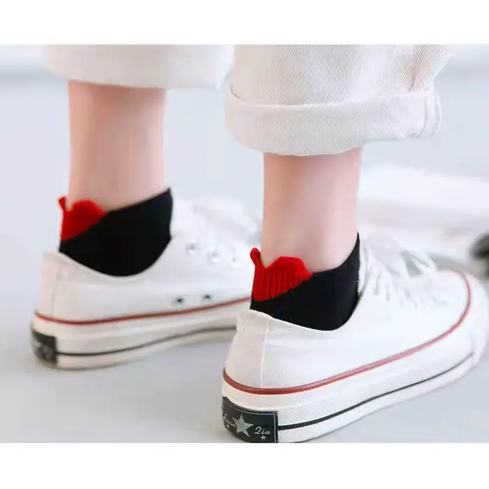 6 paires de chaussettes en forme de cœur pour femmes