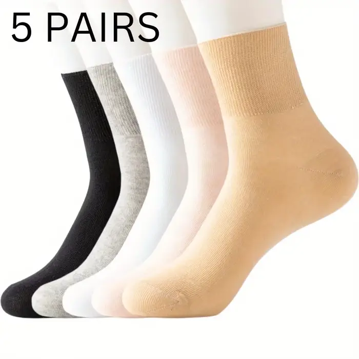 5 paires de chaussettes diabétiques non compressives pour femmes, chaussures confortables sans restr