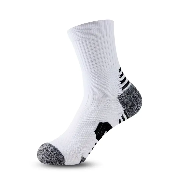 2 paires de chaussettes de sport de compression pour hommes, chaussettes athlétiques respirantes en 