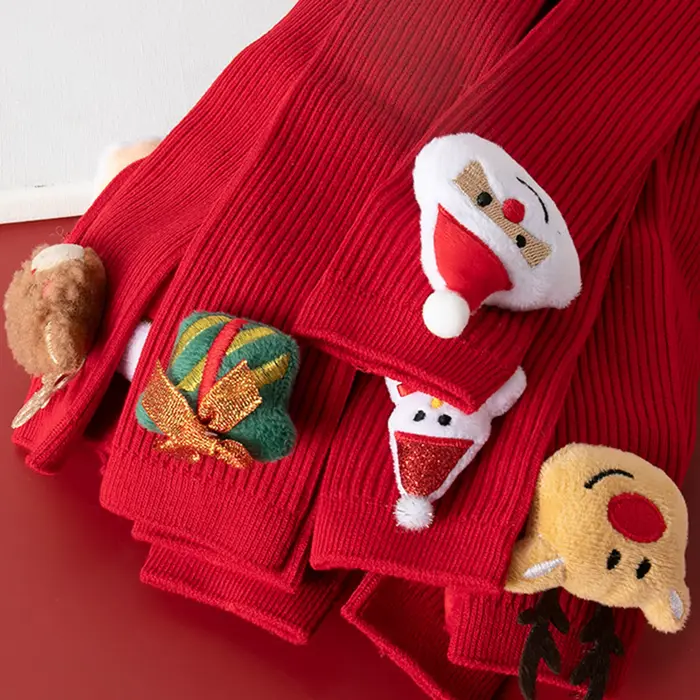 Chaussettes de noël pour nouveau-nés, chaussettes longues en coton rouge pour nourrissons, décor d'arbre d'élan du père noël, chaussettes hautes respirantes et antidérapantes