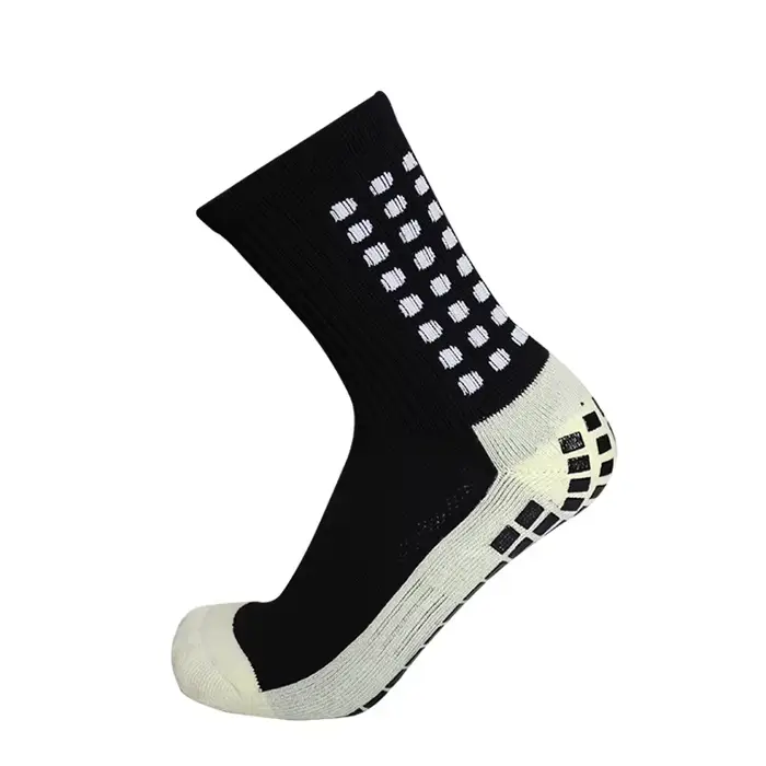 Chaussettes de football antidérapantes en coton pour hommes, chaussettes de sport avec grip, calceta