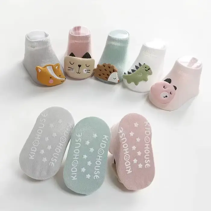 Chaussettes antidérapantes pour bébés filles et garçons