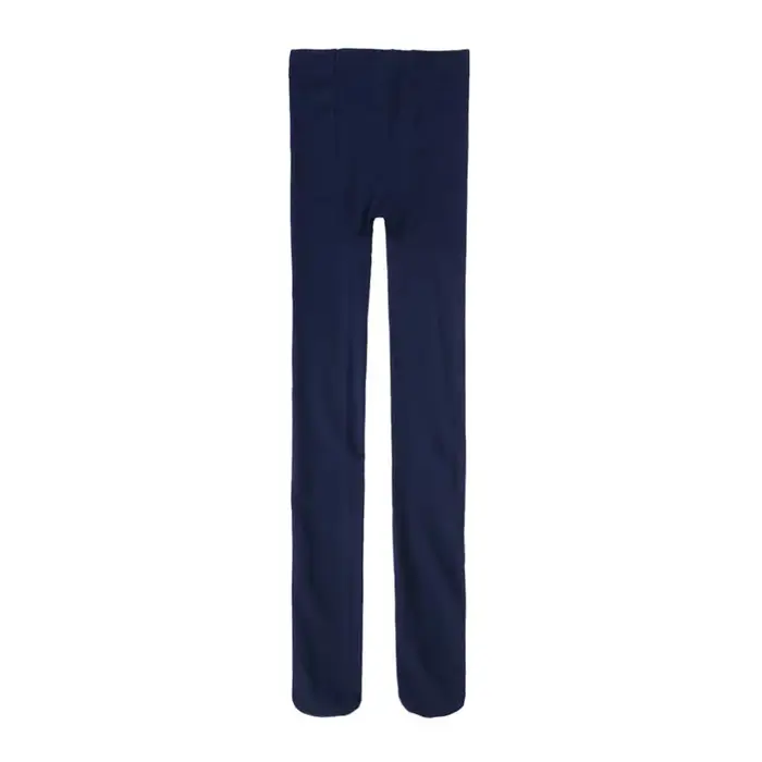 Collants à pieds opaques pour femmes, collants fins, bas, couleurs bonbon, bleu marine