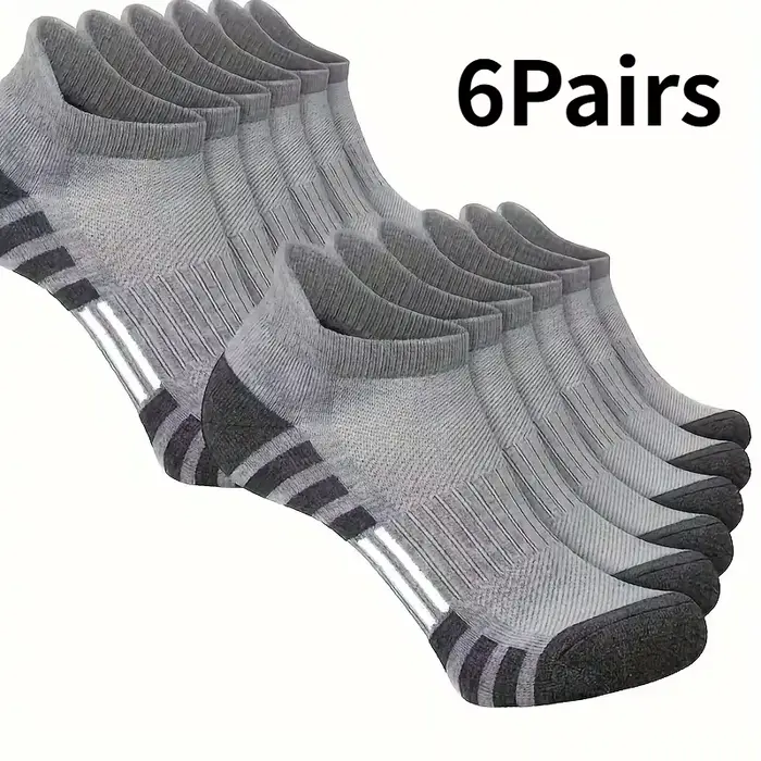 6/12 paires de chaussettes de course confortables et rembourrées, légères, évacuant l'humidité, resp