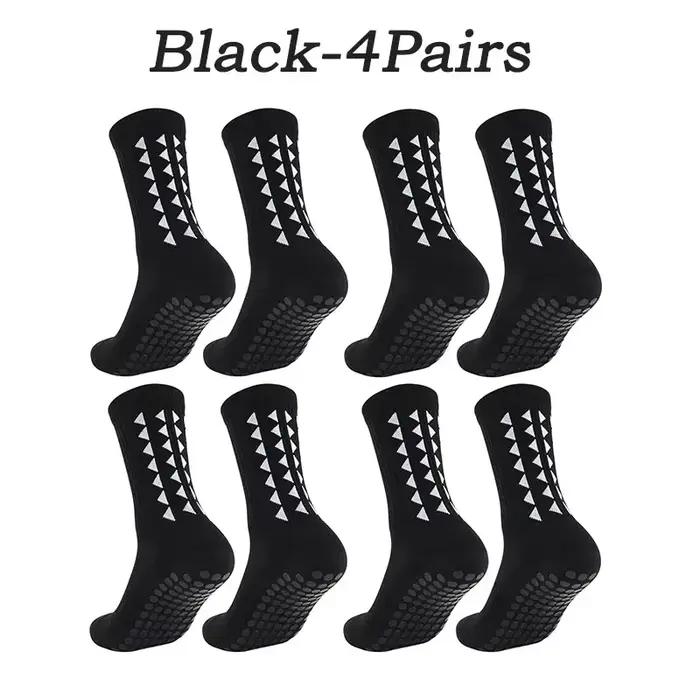 6 paires de chaussettes de sport antidérapantes pour hommes et femmes, chaussettes de football, chau