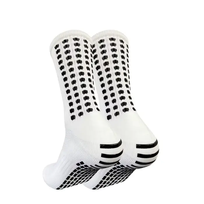 Chaussettes de sport mi-mollet pour hommes, très vendues, avec points antidérapants, fond en boucle 