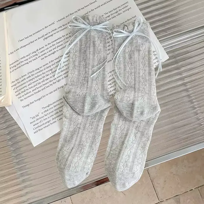 Chaussettes pour femmes Style coréen nouvelle couleur unie douce Lolita chaussettes fines mignon res