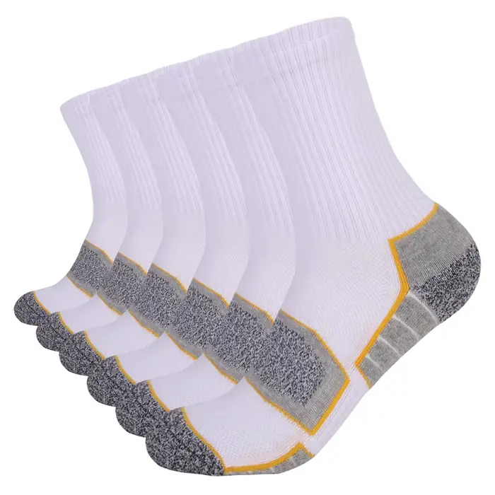 6 paires de chaussettes de randonnée à coussin lourd pour hommes, en coton, Anti-odeur, évacuant l'h