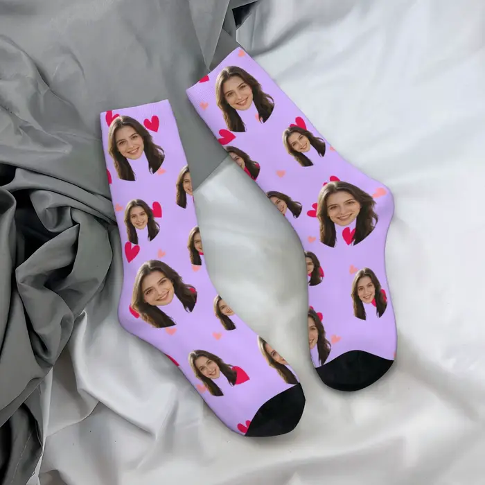 Chaussettes avatar personnalisées pour hommes et femmes, chaussettes avec photo personnalisée, chaus