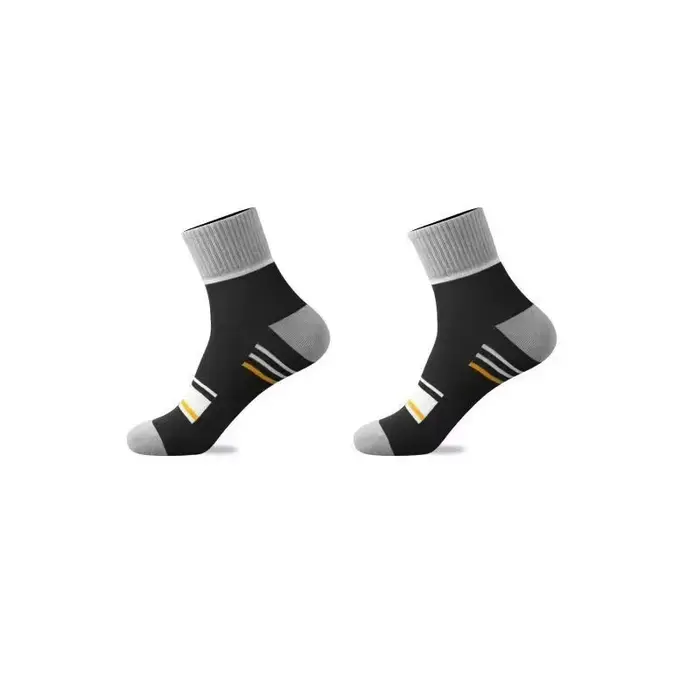 Chaussettes rayées en pur coton pour hommes, chaussettes de sport décontractées, anti-odeur, anti-fa