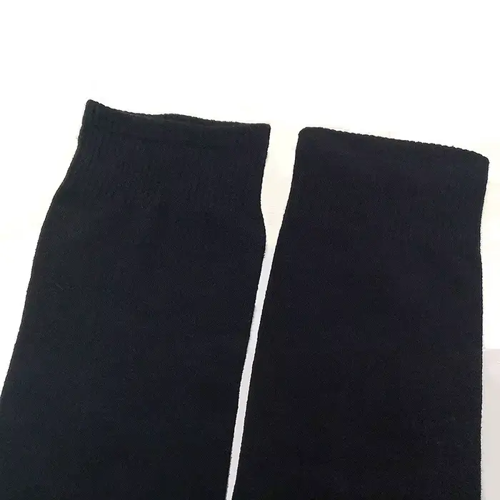 Chaussettes japonaises en coton extra longues pour femmes, grande taille, optique, chaussettes noire