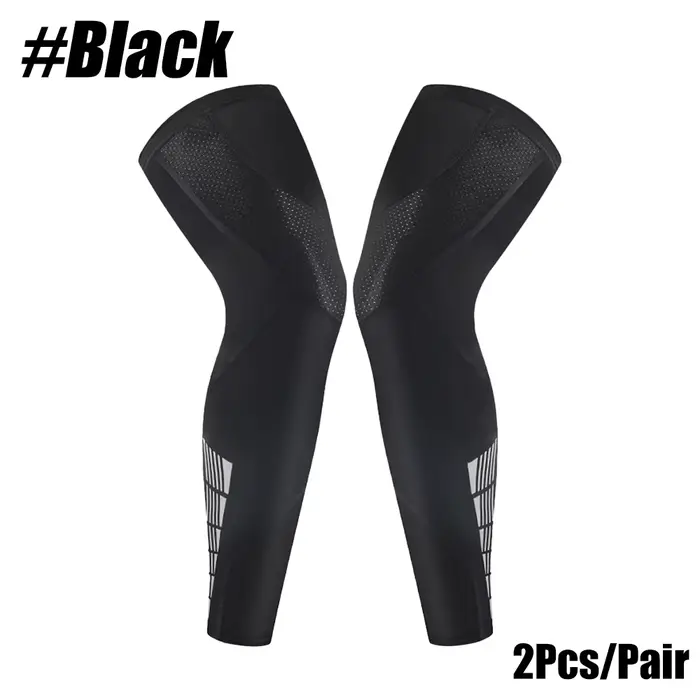 1 paire de manchons de jambe de sport, manchon de Compression de jambe complète pour hommes et femme