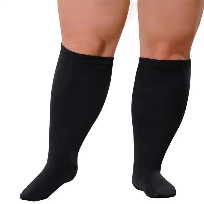 1 paire de chaussettes de Compression de mollet Extra larges pour femmes et hommes