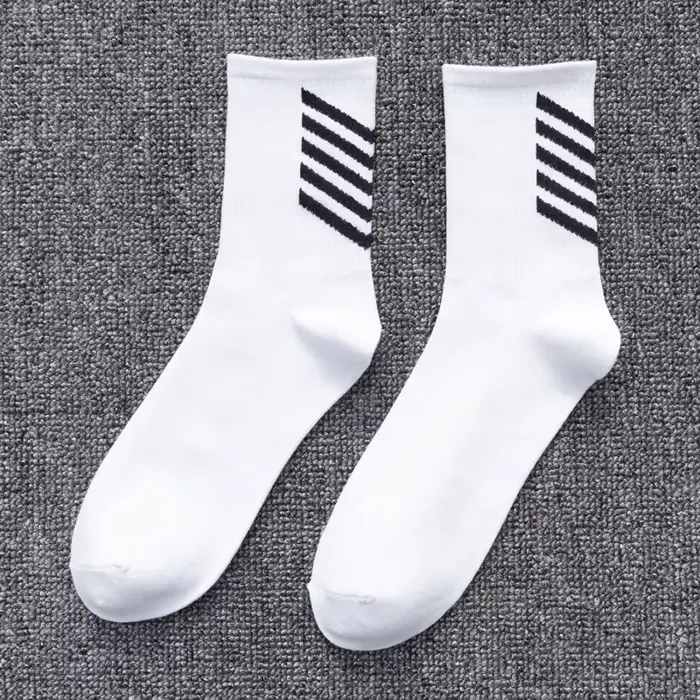 Chaussettes courtes en coton pour hommes, grandes tailles, 45 46 48, blanches, classiques, Hip Hop