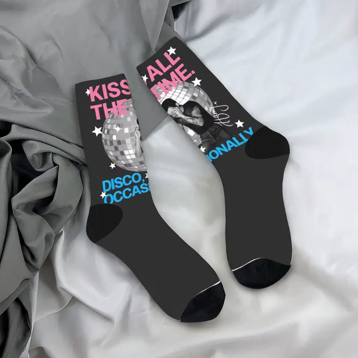 Nouveauté 2026 Chaussettes H-Harry S-Styles Fan Kiss all the time, style gothique, pour hommes adult