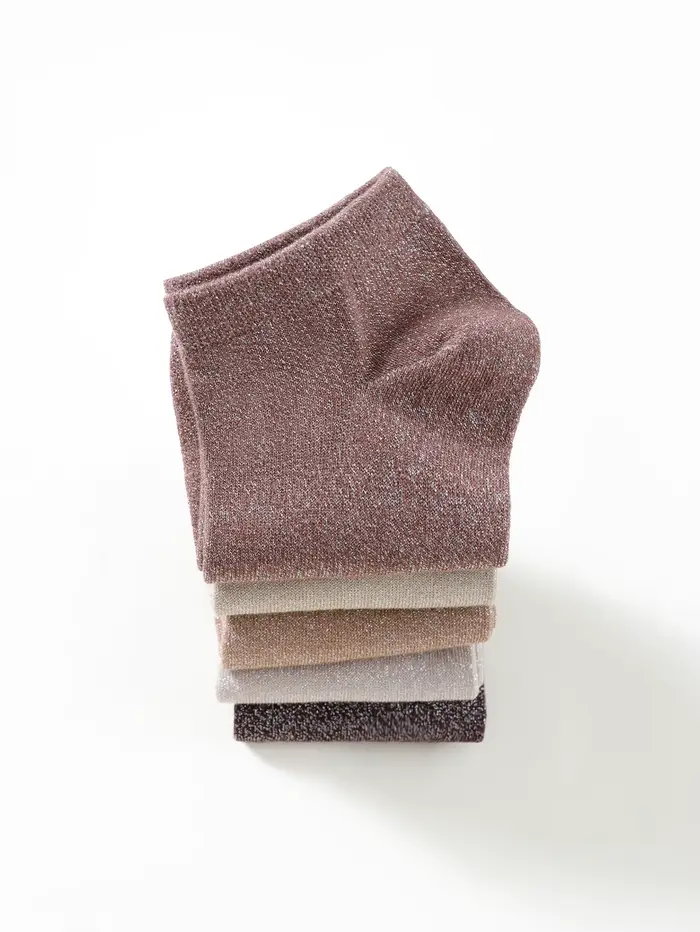 3/6 paires de chaussettes à paillettes multicolores aléatoires
