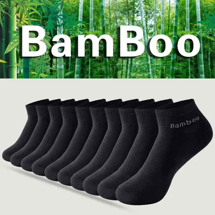 5 paires de chaussettes de cheville en Fiber de bambou pour hommes, de haute qualité, décontractées,