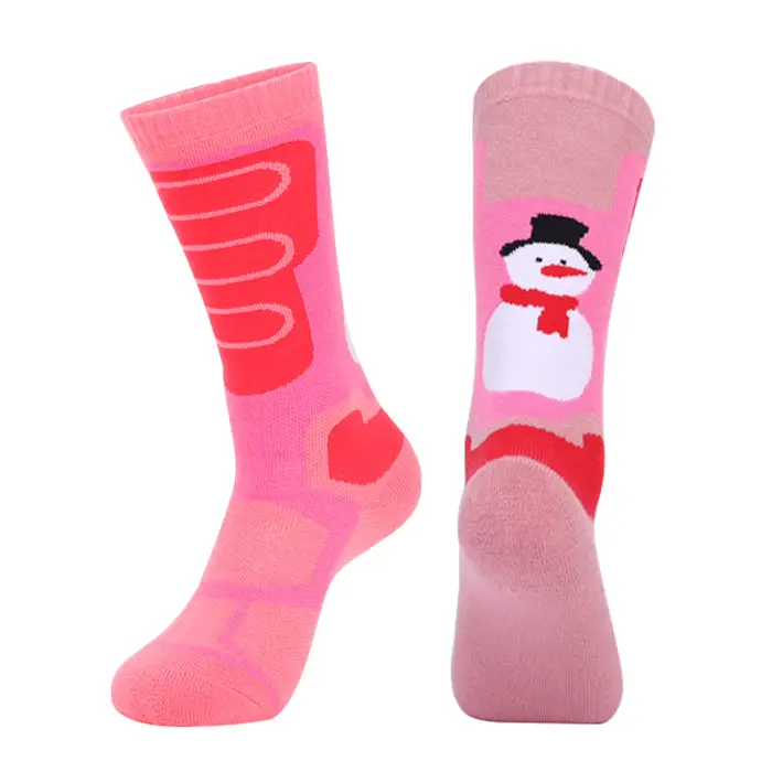 Chaussettes de ski thermiques chaudes pour enfants, chaussettes d'hiver pour garçons et filles, ski 