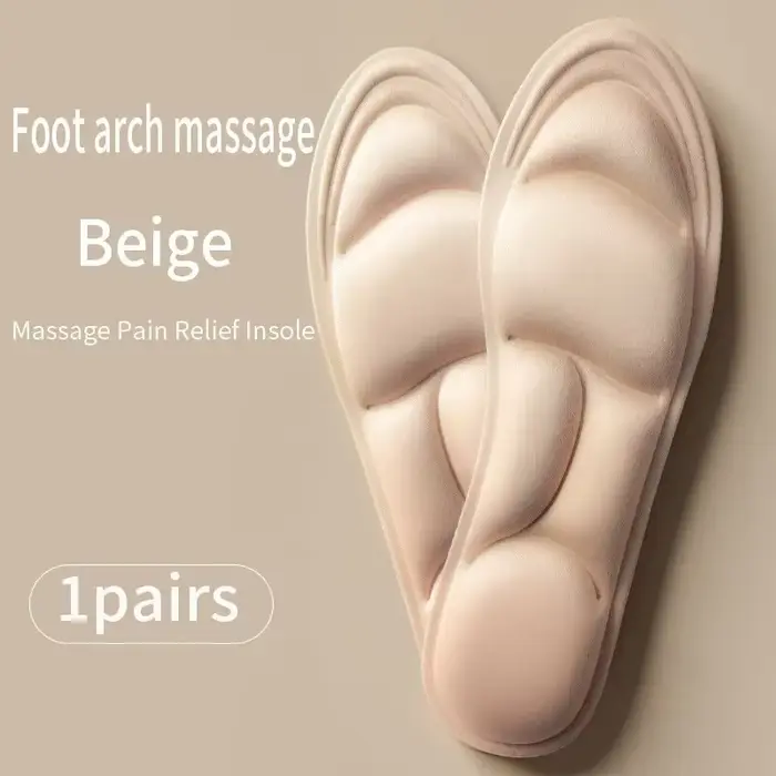 Semelles de sport en mousse à mémoire de forme 5D pour hommes et femmes, dépistolet ant, coussin res