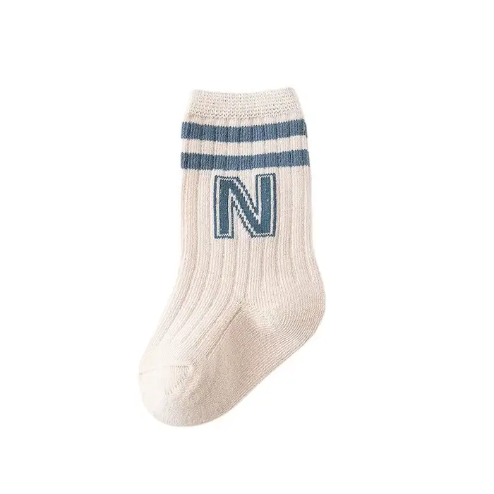 Chaussettes longues en coton pour nouveau-né, accessoires pour enfants, vêtements pour bébés, trucs pour garçons et filles, doux, lettre, mode décontractée