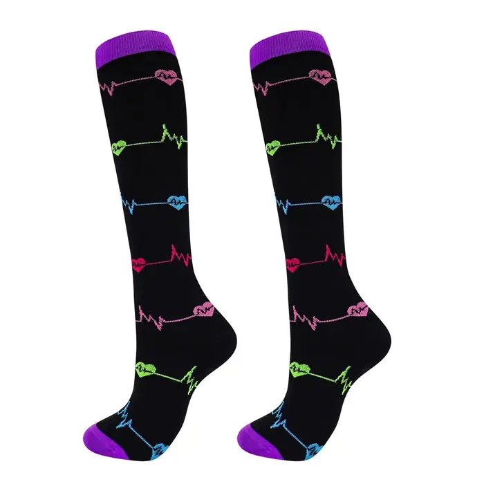 Chaussettes de Compression pour femmes et hommes, bas de genou, 20-30mmHg, œdème, diabète, varices, 