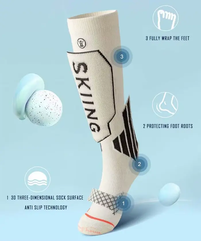 Chaussettes thermiques en laine mérinos, Tube Long, pour Sports de plein air, Ski, randonnée, Ski, alpinisme, pour femmes
